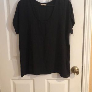 Black chiffon top size L